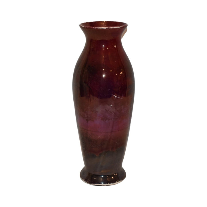 Weller Lamar 1920s Vintage Art Deco Pottery Scenic Palm Tree Red Ceramic Vase - Just Art Pottery