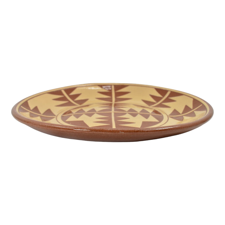 Pine Ridge Sioux Dakota Native American Art Pottery Hand Made Ceramic Plate Cox - Just Art Pottery
