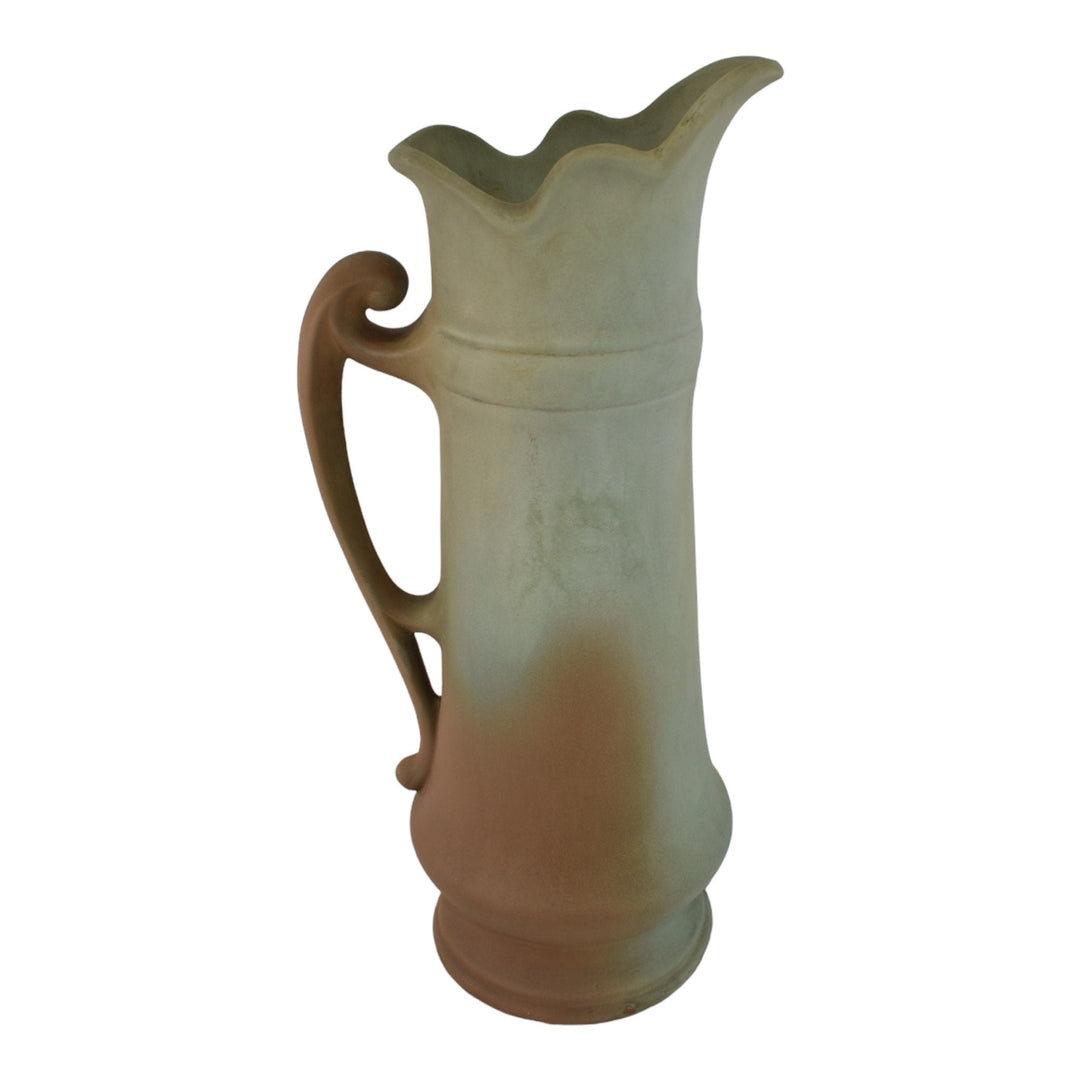 Weller Matte Floretta 1904 Vintage Art Pottery Yellow Pears Brown Tankard - Just Art Pottery