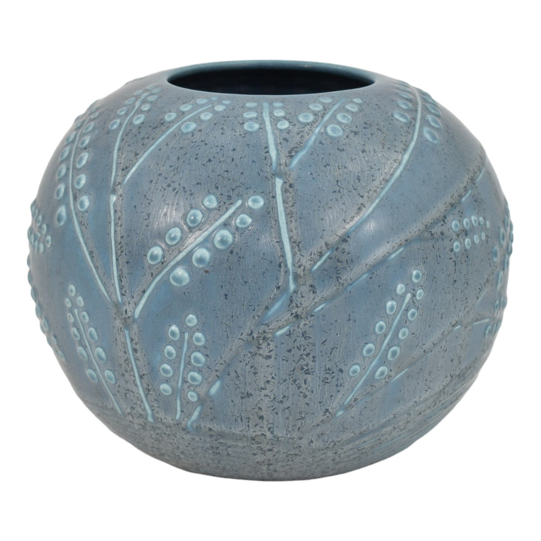 Rookwood 1932 Vintage Art Deco Pottery Mottled Blue Ceramic Flower Vase 6217