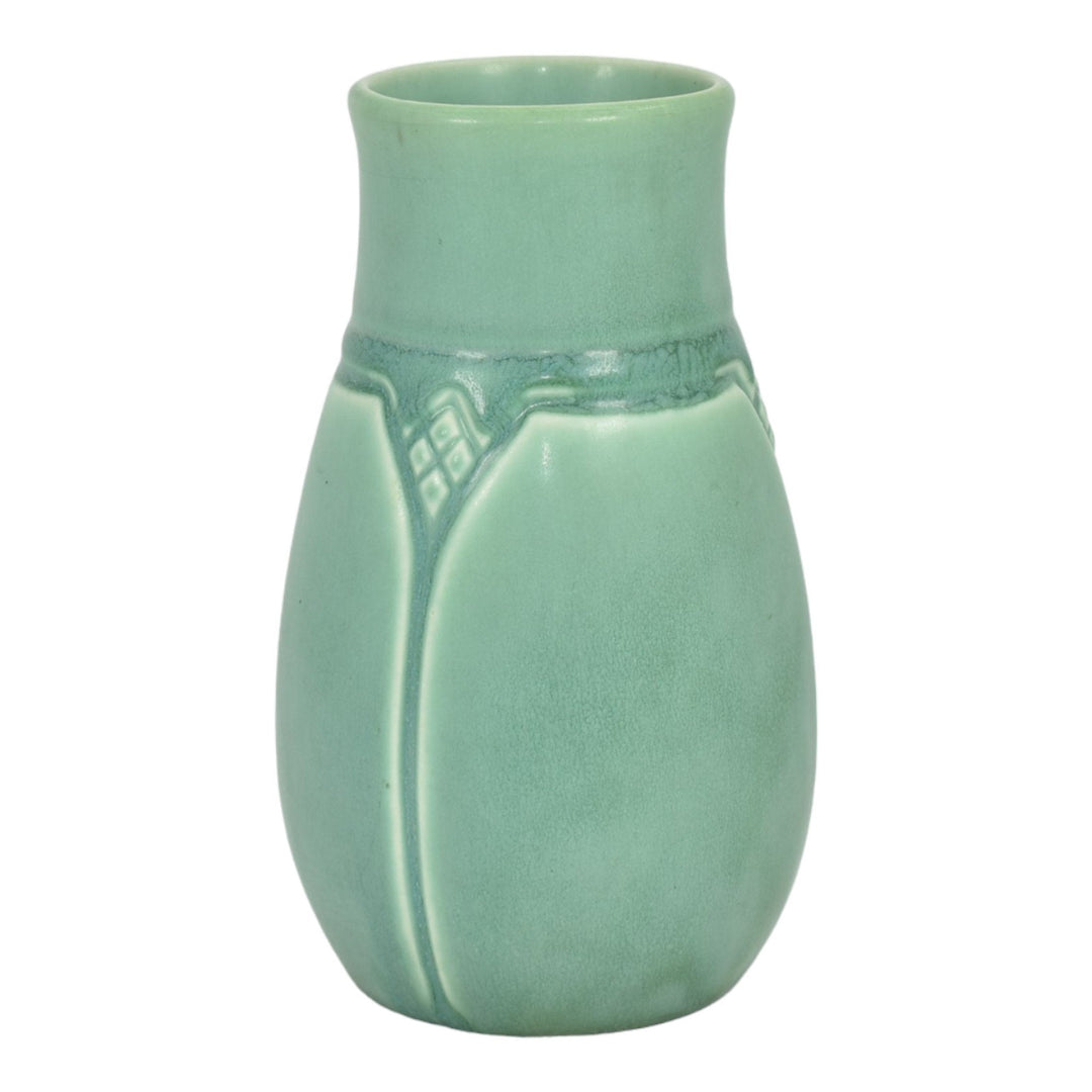 Rookwood 1923 Vintage Arts And Crafts Pottery Matte Green Ceramic Vase 1825 - Just Art Pottery