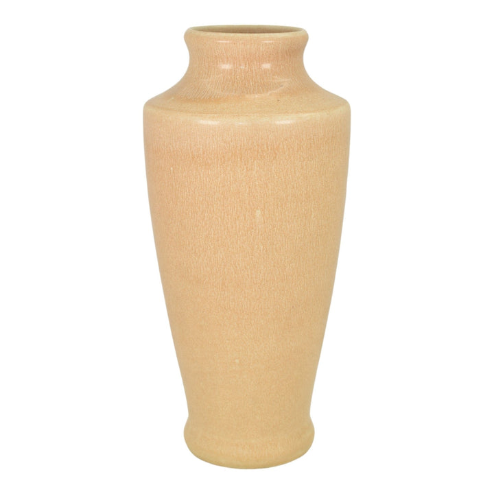 Rookwood 1924 Vintage Arts And Crafts Pottery Mottled Tan Ceramic Vase 1920 - Just Art Pottery