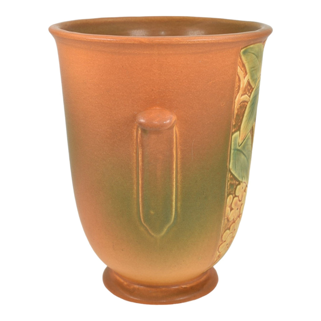 Weller Velva Brown 1928-33 Vintage Art Deco Pottery Handled Ceramic Vase - Just Art Pottery