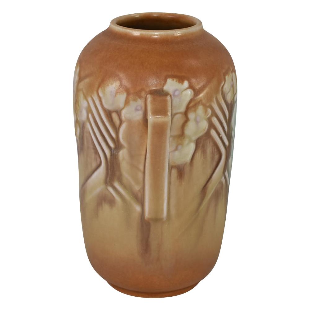 Roseville Pottery Clemana Brown Vase 749-6 - Just Art Pottery