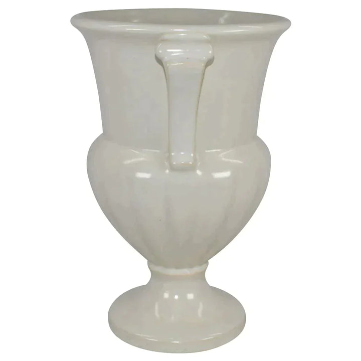 Roseville Ivory II Tourmaline White 1932 Art Deco Pottery Ceramic Vase 105-8 - Just Art Pottery