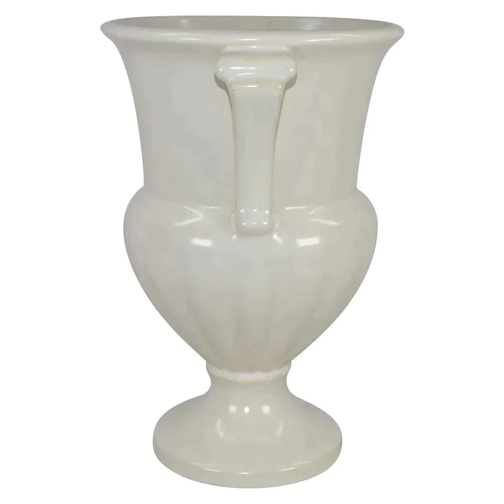Roseville Ivory II Tourmaline White 1932 Art Deco Pottery Ceramic Vase 105-8 - Just Art Pottery
