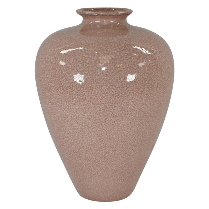 Haeger Art Pottery Mottled Pink Modern Deco Vase - Just Art Pottery