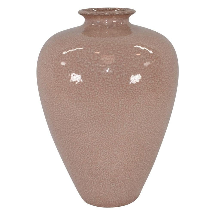 Haeger Art Pottery Mottled Pink Modern Deco Vase - Just Art Pottery