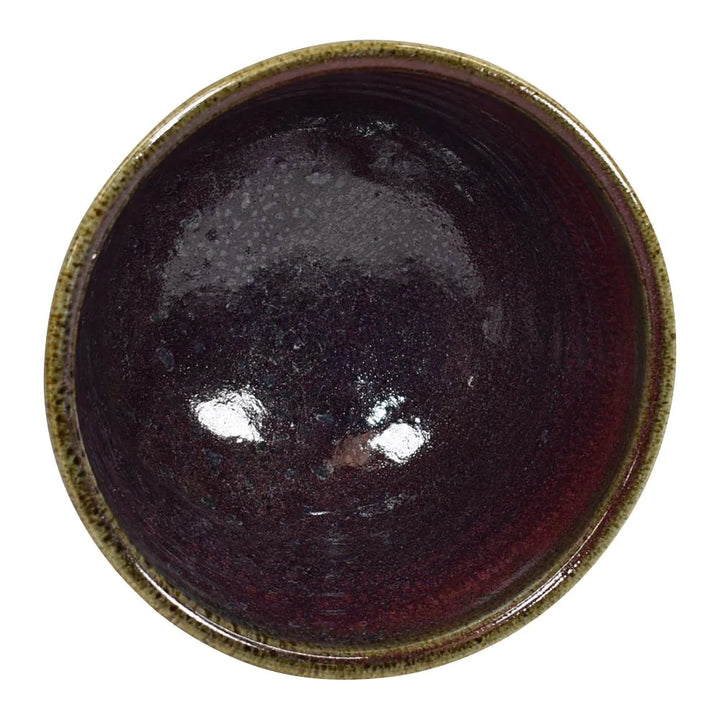 Walter Dexter Canadian Studio Art Pottery Red Hand Thrown Stoneware Ceramic Bowl - Just Art Pottery