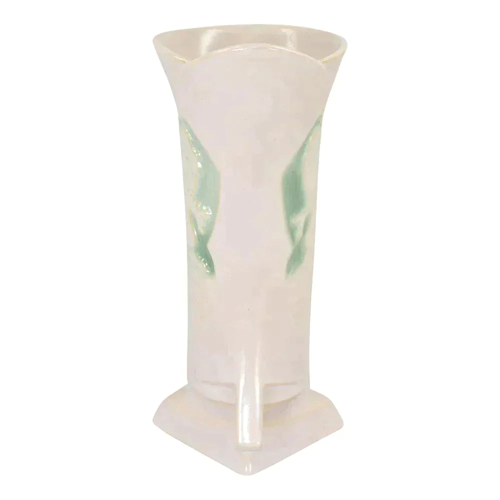 Roseville Silhouette 1950 Vintage Mid Century Modern Pottery White Vase 787-10
