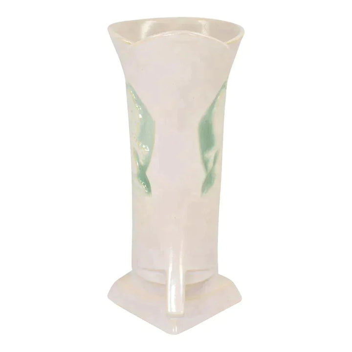 Roseville Silhouette 1950 Vintage Mid Century Modern Pottery White Vase 787-10