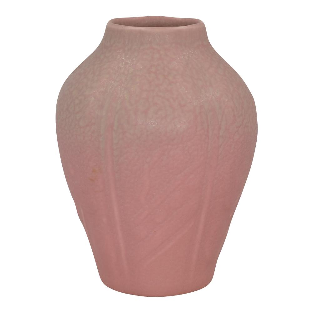 Rookwood Art Pottery 1931 Vintage Art Deco Pink Green Floral Ceramic Vase 6100