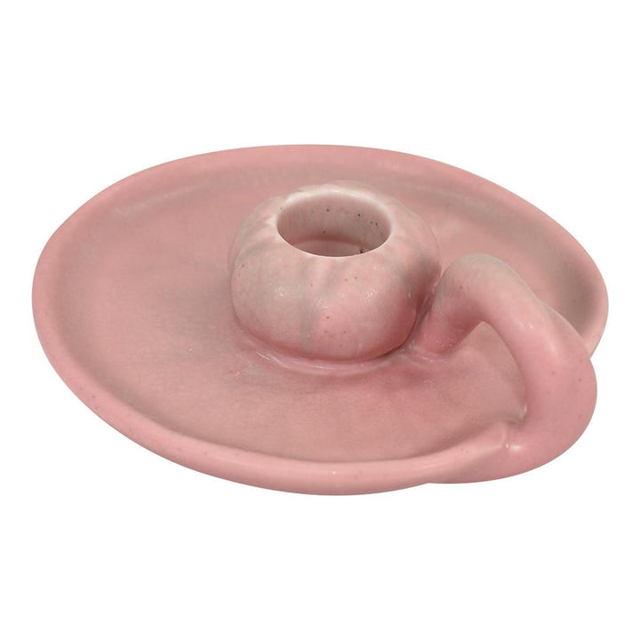 Rookwood Art Pottery 1928 Vintage Pink Ceramic Lily Pad Candle Holder 1067