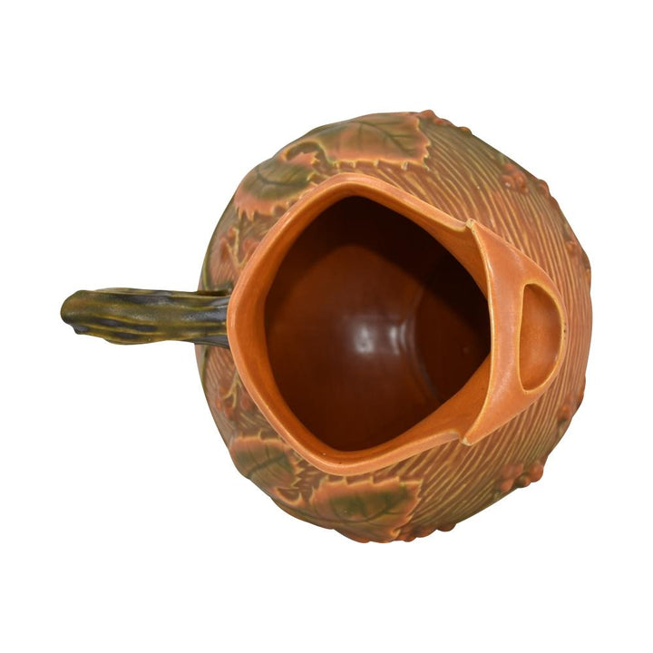Roseville Bushberry 1941 Vintage Art Pottery Russet Ice Lip Pitcher 1325 - Just Art Pottery