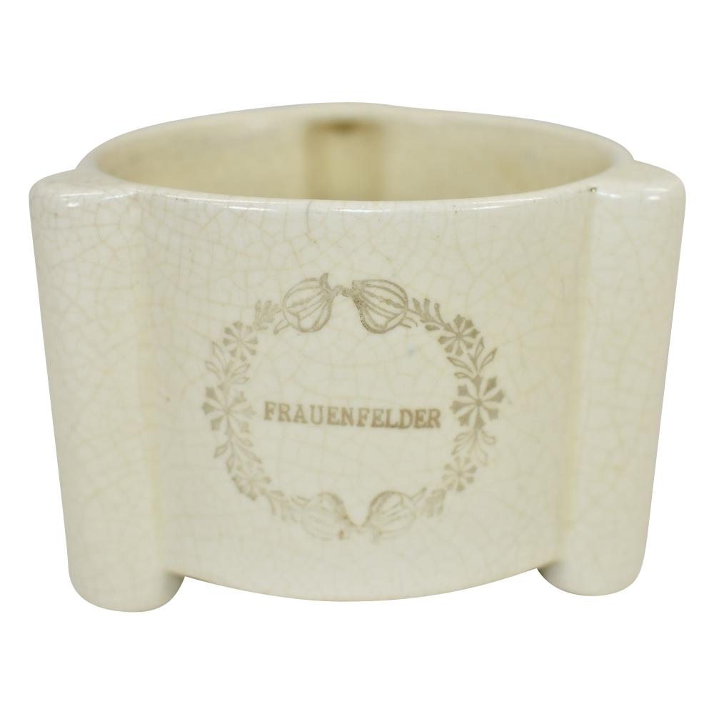 Roseville Creamware Medallion 1910 Antique Art Pottery Frauenfelder Bowl - Just Art Pottery
