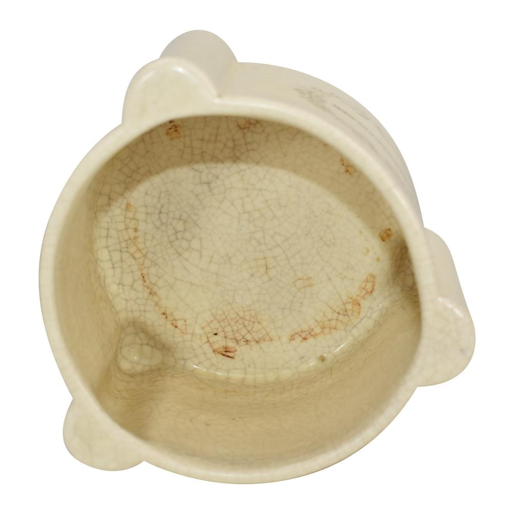 Roseville Creamware Medallion 1910 Antique Art Pottery Frauenfelder Bowl - Just Art Pottery