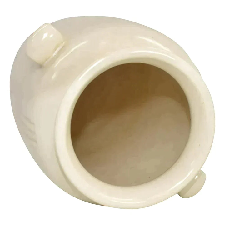 Weller Velva White 1928-33 Vintage Art Deco Pottery Handled Tall Ceramic Vase - Just Art Pottery
