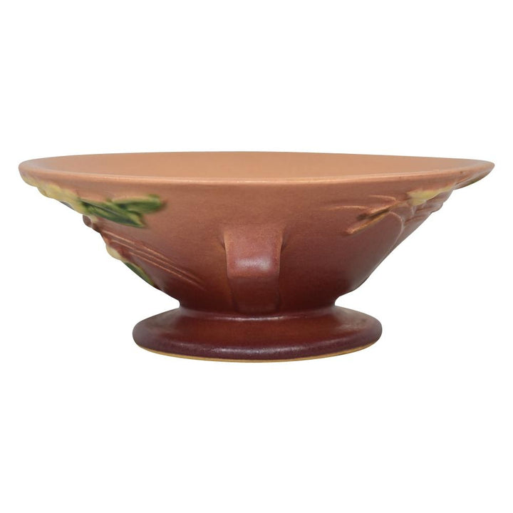 Roseville Snowberry Pink 1947 Vintage Art Pottery Ceramic Pedestal Bowl 1BL2-6
