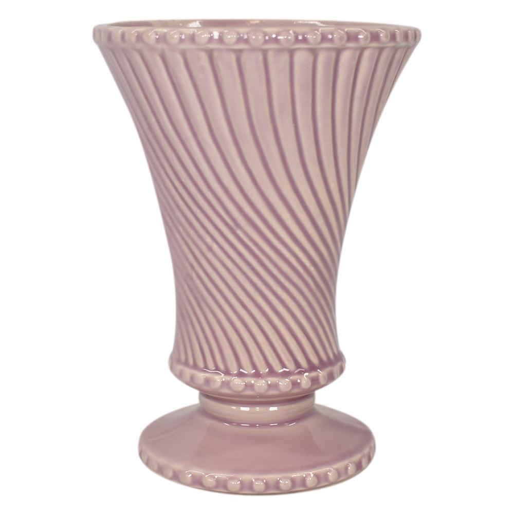 McCoy Swirl Line 1962 Mid Century Modern Pottery Purple Orchid Vase 2100-6