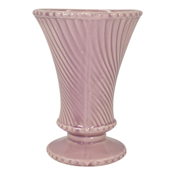 McCoy Swirl Line 1962 Mid Century Modern Pottery Purple Orchid Vase 2100-6