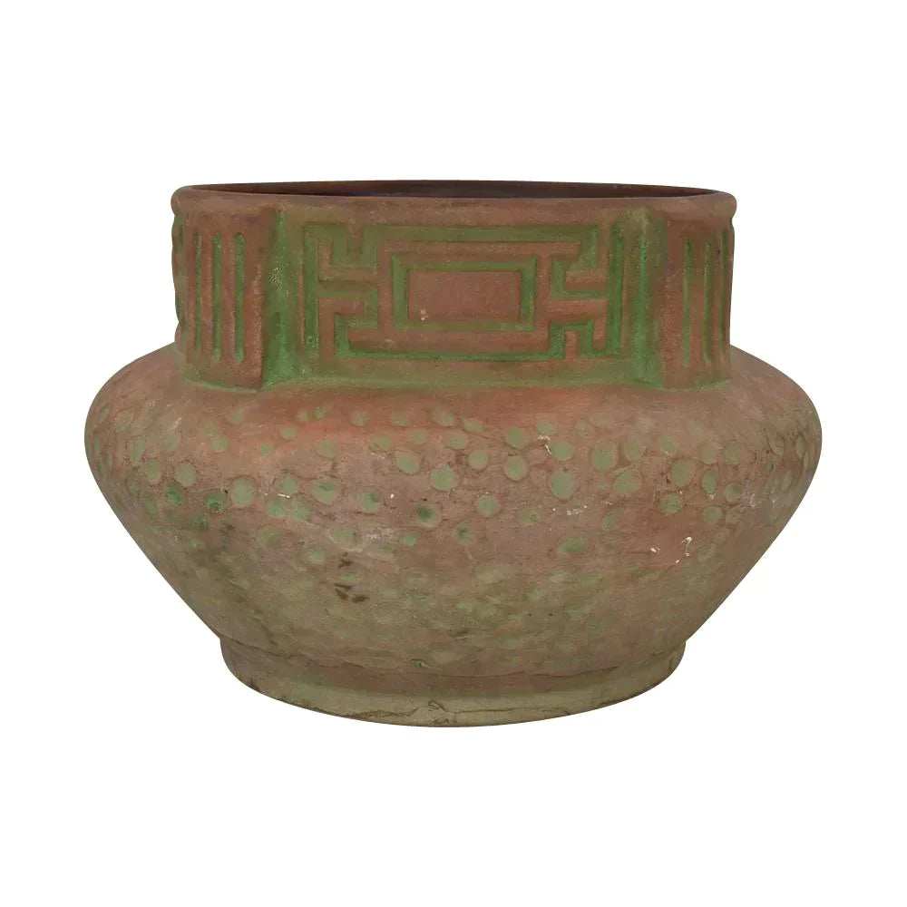 Peters and Reed Moss Aztec Arts And Crafts Pottery Ceramic Jardiniere Planter - Just Art Pottery