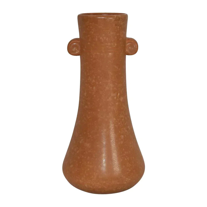 Weller Cornish 1933 Vintage Art Deco Pottery Brown Handled Ceramic Vase - Just Art Pottery