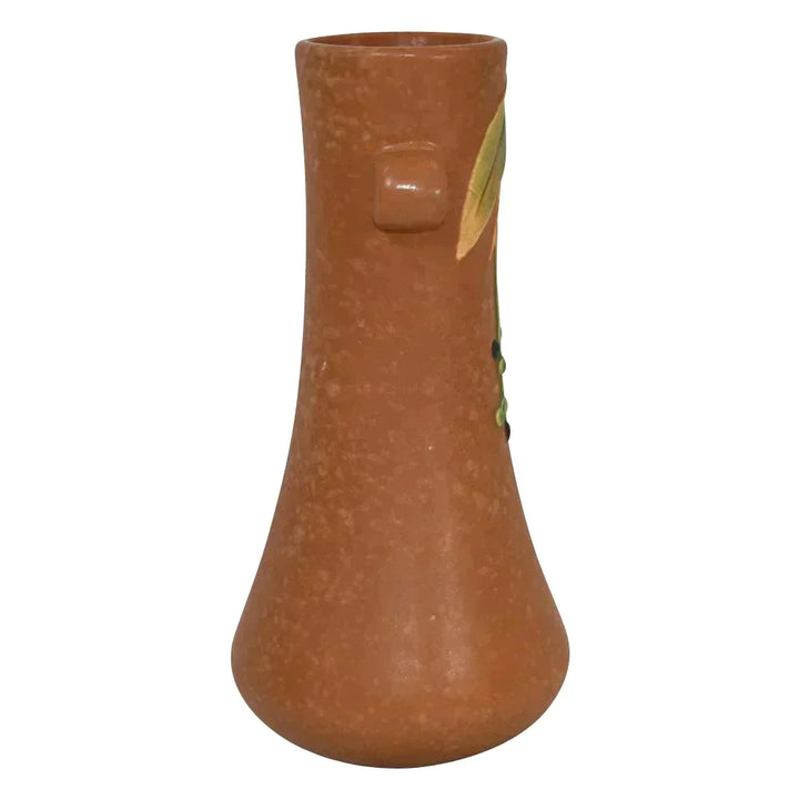 Weller Cornish 1933 Vintage Art Deco Pottery Brown Handled Ceramic Vase - Just Art Pottery
