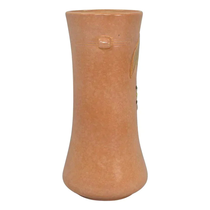 Weller Cornish 1933 Vintage Art Deco Pottery Brown Handled Tall Ceramic Vase - Just Art Pottery