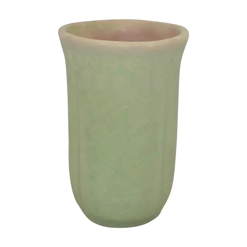 Rookwood 1930 Vintage Art Pottery Green And Pink Ceramic Vase 6093 - Just Art Pottery