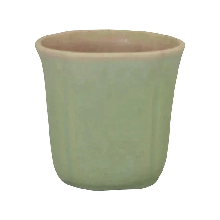 Rookwood 1930 Vintage Art Pottery Green And Pink Ceramic Vase 6093 - Just Art Pottery