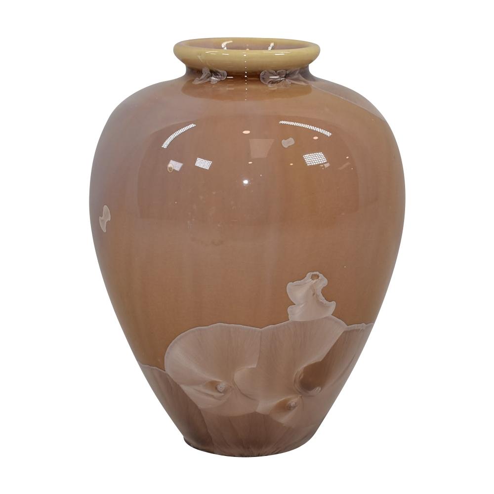 Louise Reding California Studio Art Pottery Hand Crafted Brown Crystalline Vase - Just Art Pottery