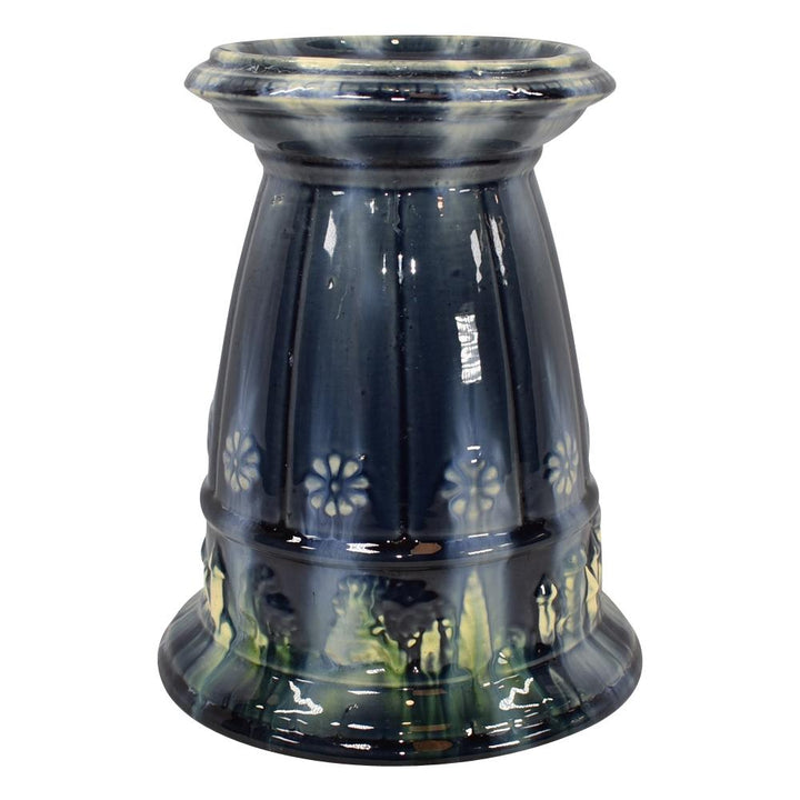 Roseville Blended Majolica Early 1900s Pottery Castle Pedestal For Jardiniere - Just Art Pottery