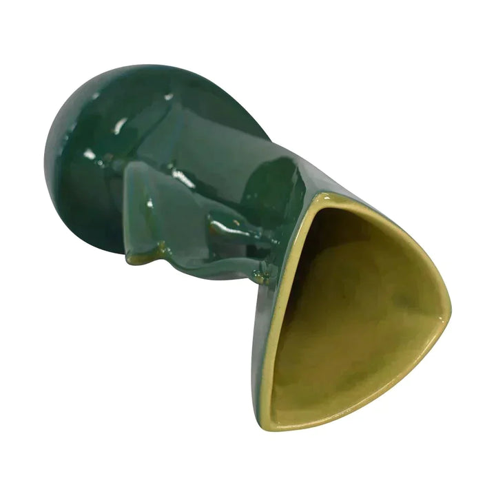 Roseville Mayfair Green 1952 Mid Century Modern Pottery Ceramic Vase 1004-9 - Just Art Pottery