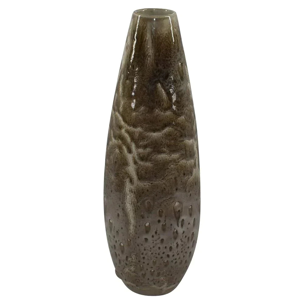 Rookwood 1960 Vintage Mid Century Modern Pottery Bengal Brown Floor Vase 7157 - Just Art Pottery