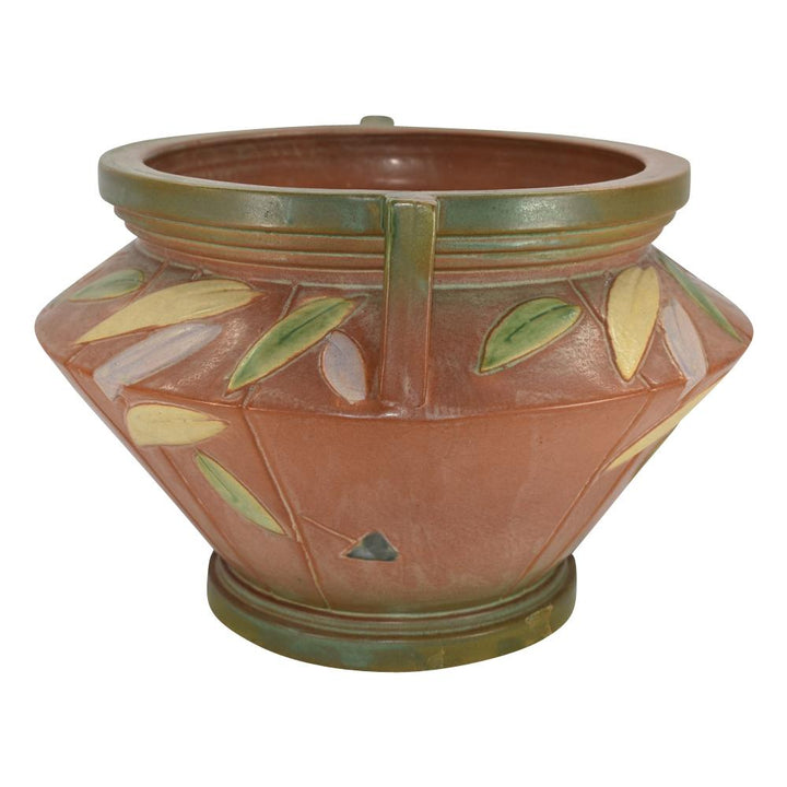Roseville Futura Tan 1928 Vintage Art Pottery Ceramic Jardiniere Planter 616-10 - Just Art Pottery