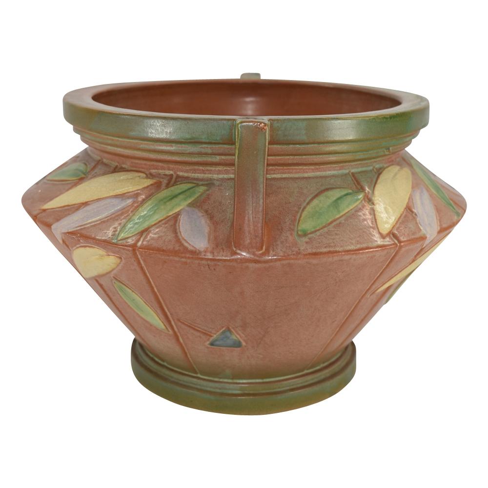 Roseville Futura Tan 1928 Vintage Art Pottery Ceramic Jardiniere Planter 616-10 - Just Art Pottery