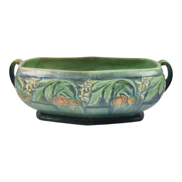 Roseville Baneda Green 1932 Vintage Arts And Crafts Pottery Ceramic Bowl 233-8