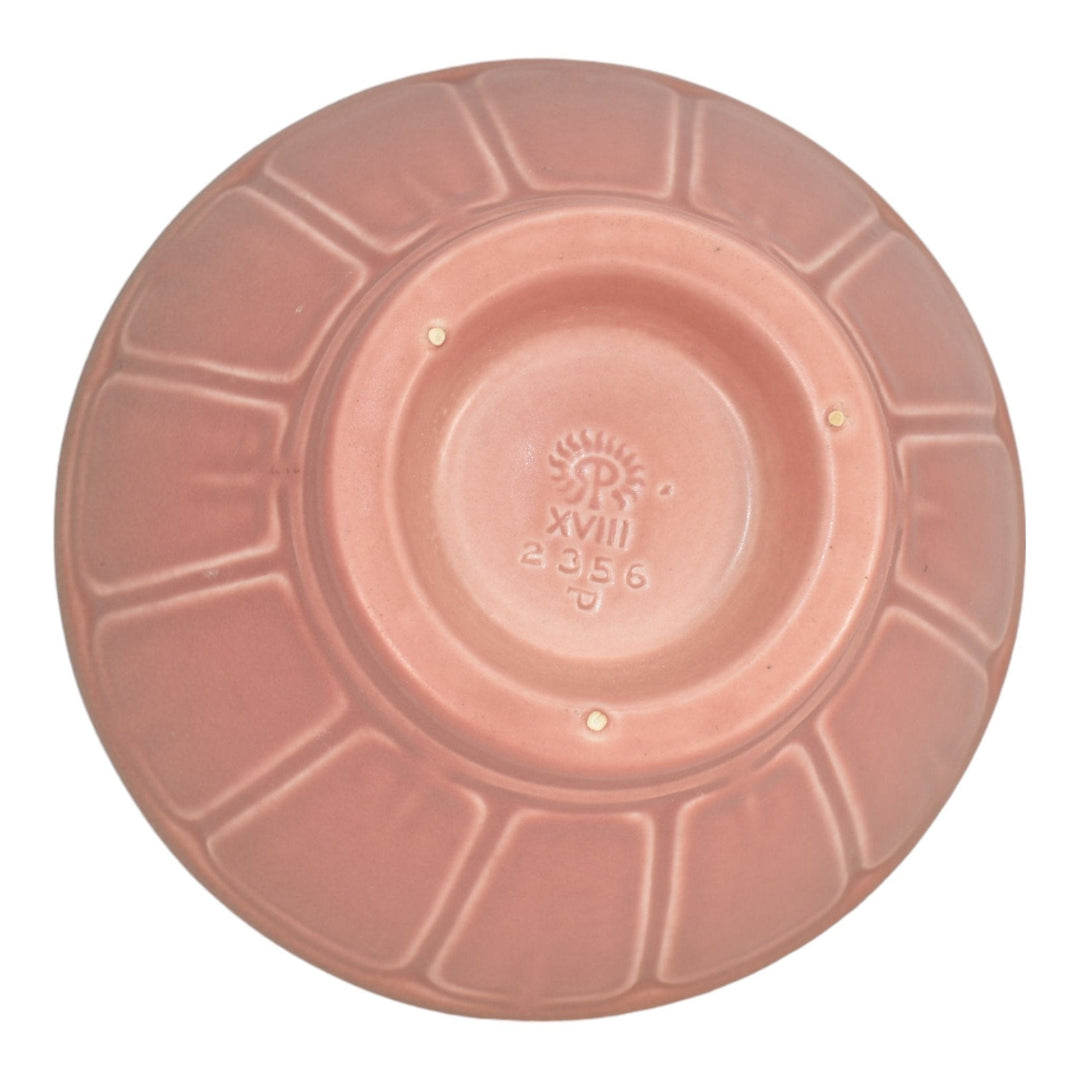 Rookwood 1918 Vintage Art Deco Pottery Green Over Pink Ceramic Bowl 2356 - Just Art Pottery