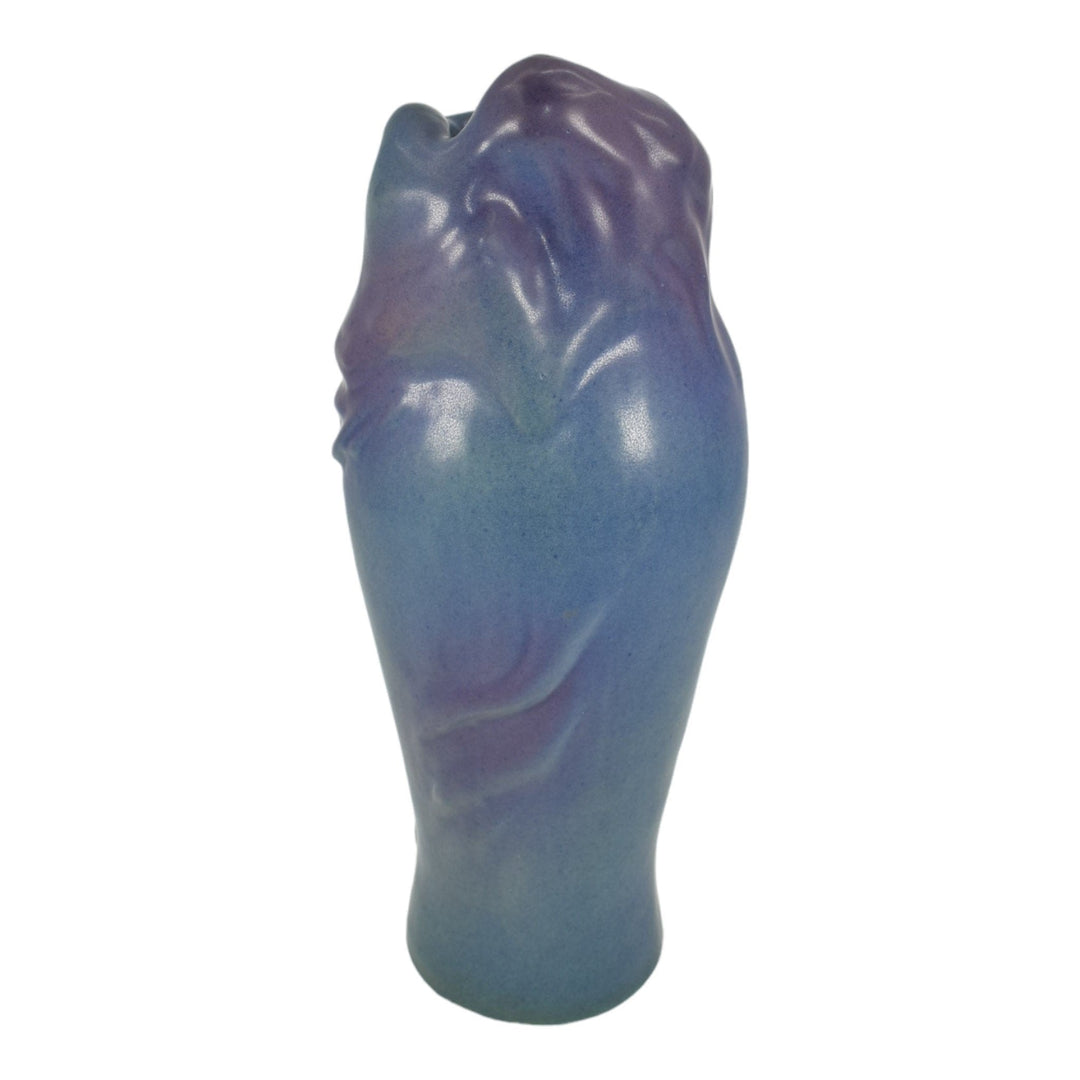 Van Briggle 1980s Vintage Art Pottery Lilac Blue Lorelei Ceramic Vase Trujillo - Just Art Pottery