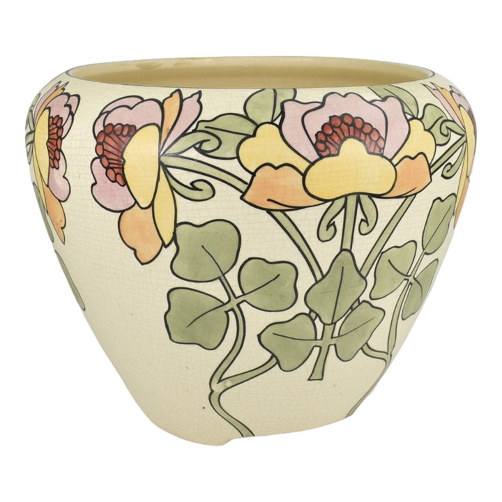 Roseville Persian Creamware 1916 Art Nouveau Pottery Jardiniere Planter 462-8 - Just Art Pottery