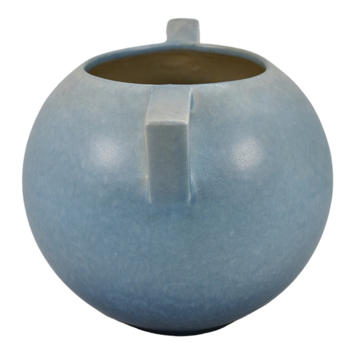 Roseville Rozane Patterns Blue 1941 Mid Century Modern Art Pottery Vase 398-6 - Just Art Pottery