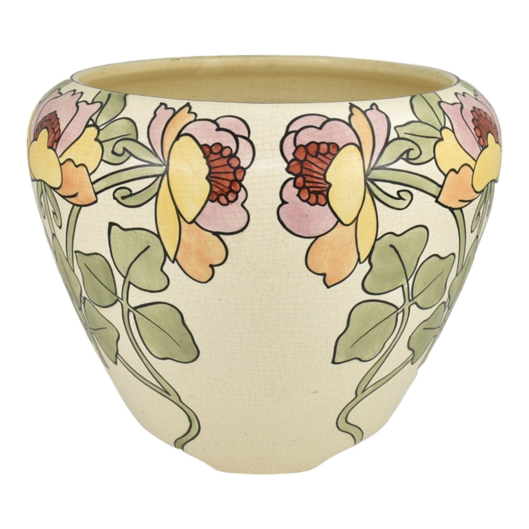 Roseville Persian Creamware 1916 Art Nouveau Pottery Jardiniere Planter 462-8 - Just Art Pottery
