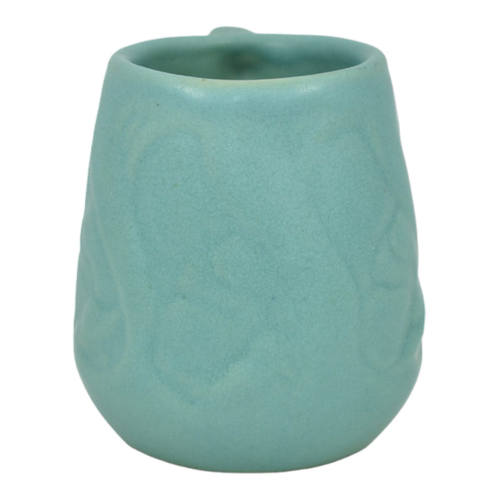 Van Briggle 1990s Vintage Art Pottery Blue Ceramic Mug - Just Art Pottery