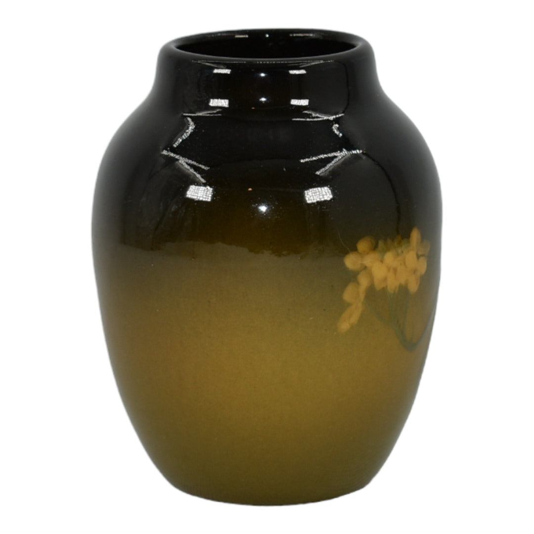 Rookwood 1901 Vintage Art Pottery Standard Glaze Yellow Flower Vase 654D - Just Art Pottery