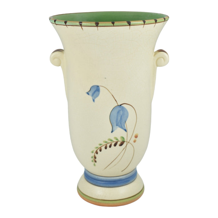Weller Bonito 1927-33 Vintage Pottery Hand Painted Floral Handled Ceramic Vase - Just Art Pottery