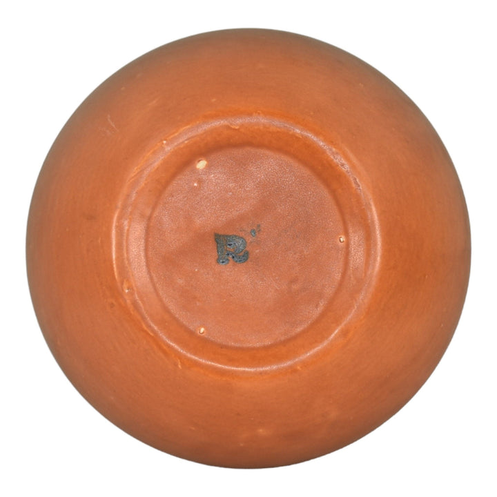 Roseville Rosecraft Burnt Orange 1920s Arts And Crafts Pottery Ceramic Bowl 74-6