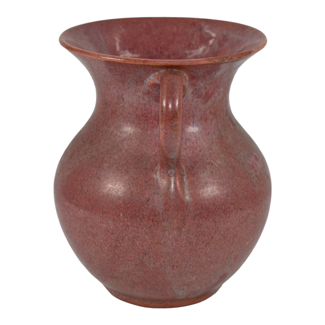 JB Cole Daison Ware Carolina Vintage Hand Made Art Pottery Red Handled Vase 21 - Just Art Pottery