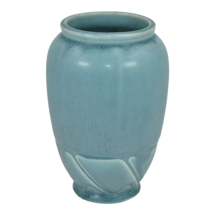 Rookwood 1938 Vintage Art Deco Pottery Matte Blue Ceramic Flower Vase 2283 - Just Art Pottery