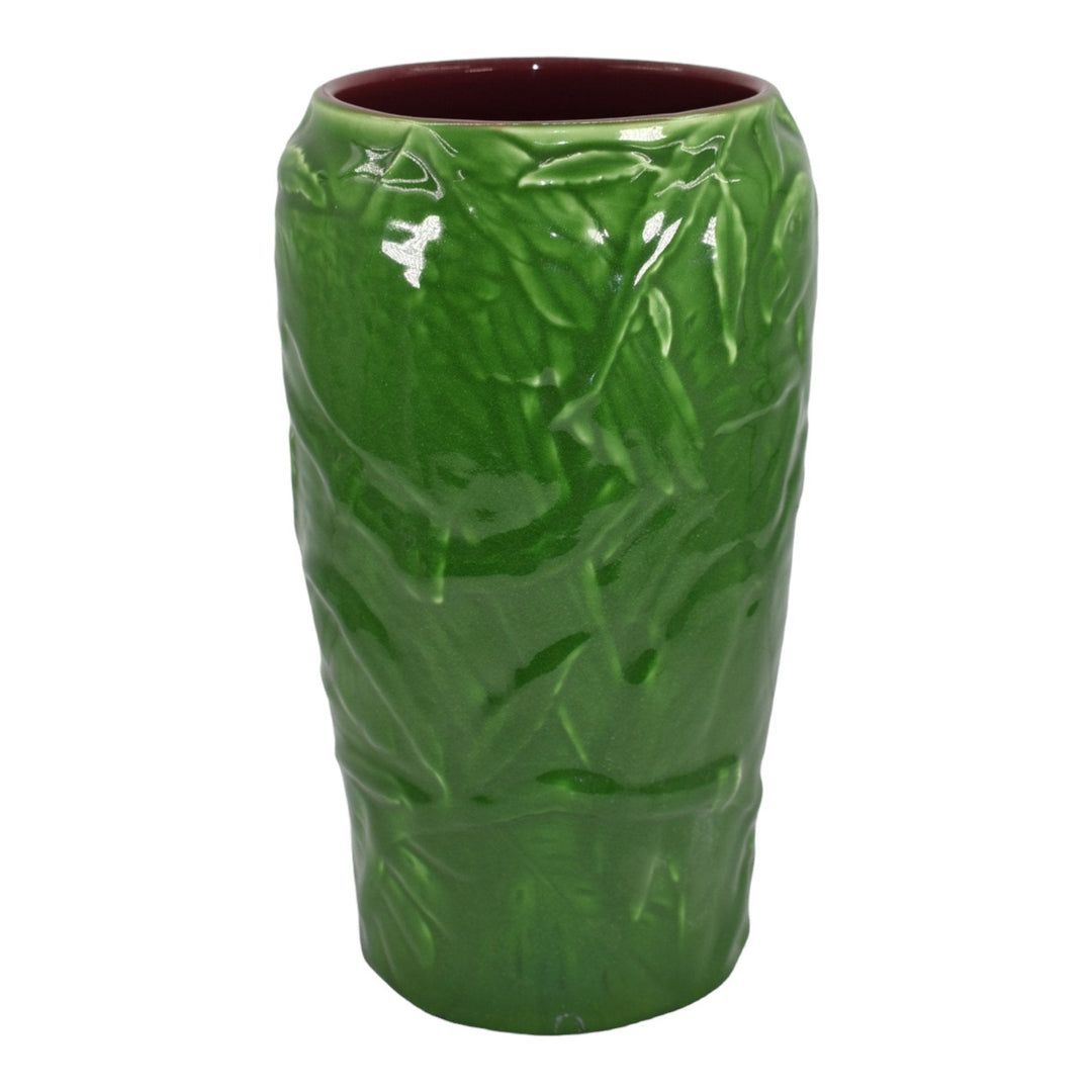 Rookwood 1928 Vintage Art Pottery Parrot High Glaze Green Ceramic Vase 6088 - Just Art Pottery