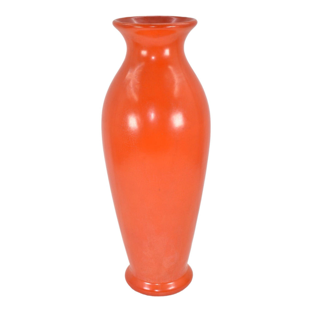 Weller Chengtu 1925-36 Vintage Art Deco Pottery Lava Red Orange Ceramic Vase - Just Art Pottery